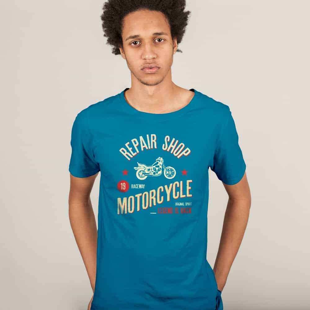 ⁦Dark Teal Printed Tshirt⁩ – תמונה ⁦1⁩